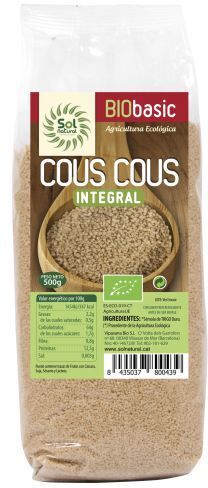 Sol Natural Cous cous-Integral Bio 500 gr 500 gr