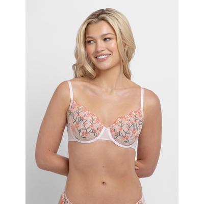 Bügel-BH DORINA "Ivanka", Damen, Gr. 75, Cup E, rosa (pink), Obermaterial: 71% Polyester, 26% Polyamid, 3% Elasthan, BHs Bügel-BH