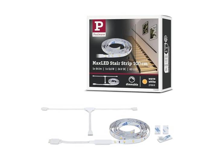 Paulmann MaxLED Stair LED Strip Erweiterung 1m 0,6W 64lm 2700K 71220
