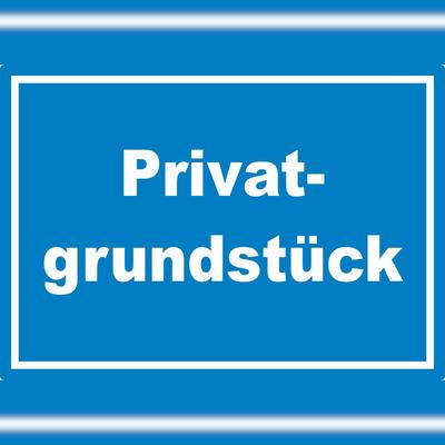 HB-Druck Privatgrundstück Schild weiß-blau A1 (594x841mm)