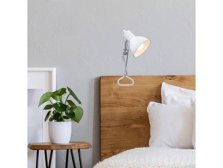 Briloner Klemmleuchte Fix, weiß / opal, für Wohn- / Esszimmer, Metall, Modern, Klemmleuchte