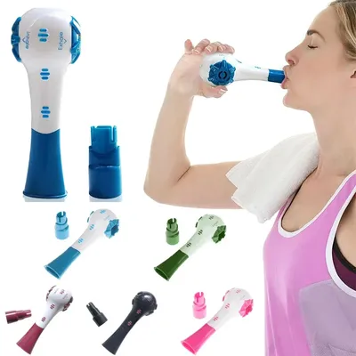 Adjustable Breathing Trainer For Lung Strength, Stamina, And Breath Control blue