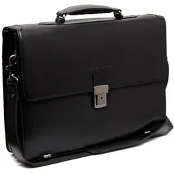 The Chesterfield Brand Salvatore Aktentaschen Messenger Leder 42 cm Laptopfach (16.93"), Notebooktasche, Schwarz