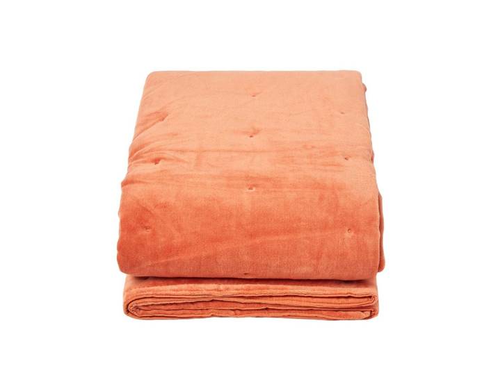 SAMT-KUSCHELDECKE 120/150 cm, Baumwolle wattiert