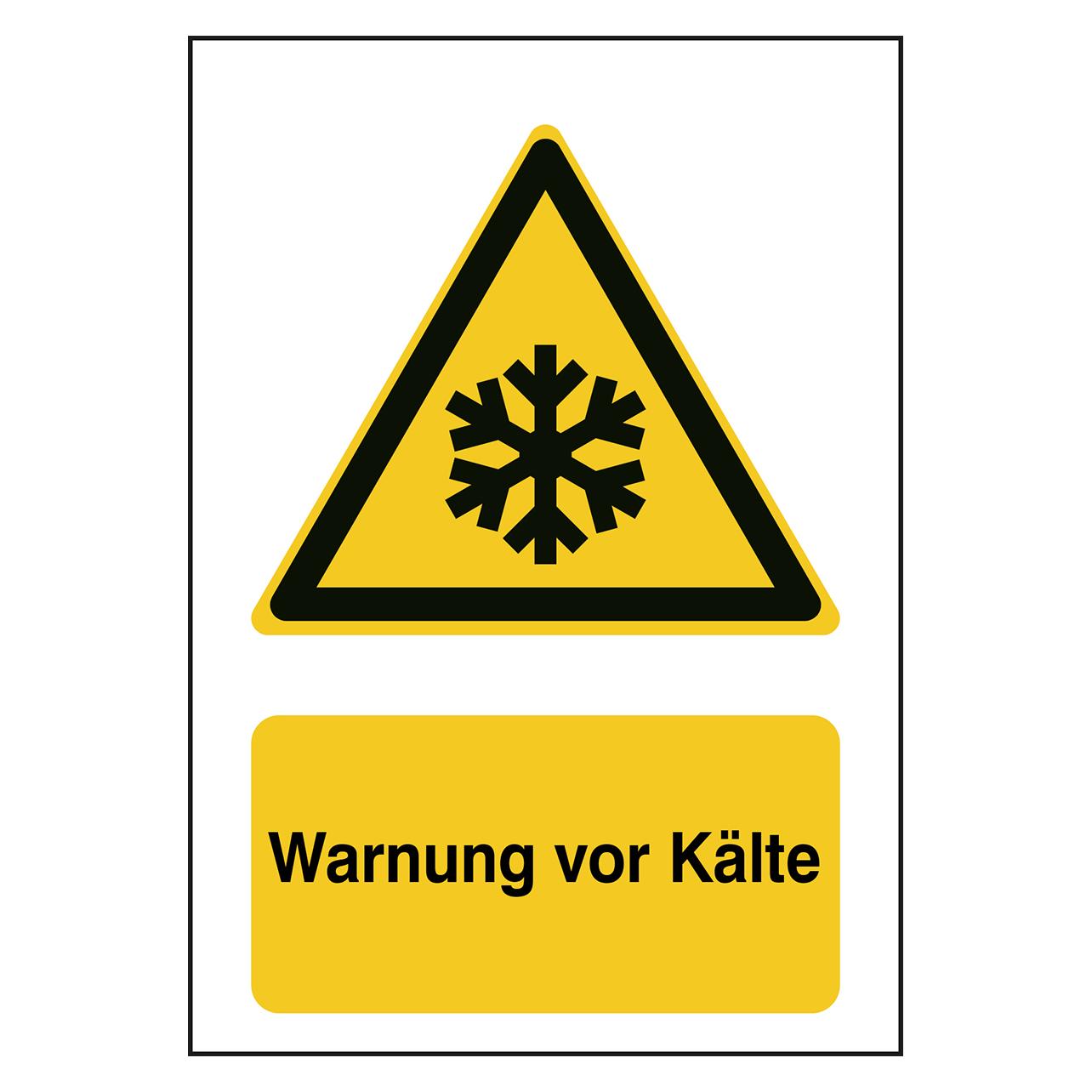 Brady B-862, Toughwash-Warnschild, W010 - Warnung vor niedriger Temperatur/Frost, Polyester, Schwa (236636)