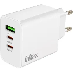 Inkax Dual Charger (40 W), USB Ladegerät, Weiss