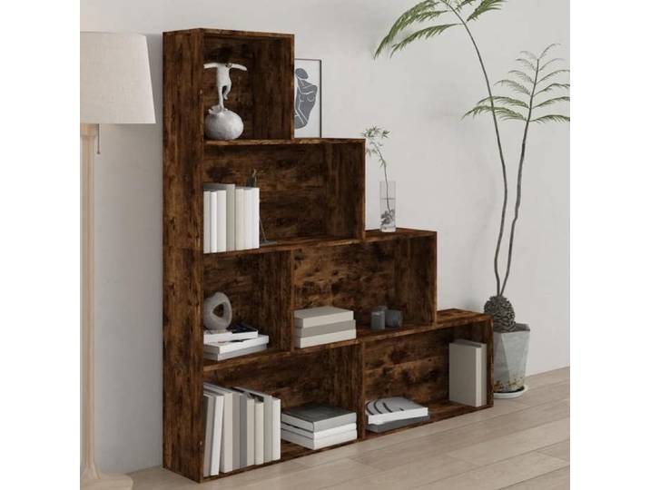 TOPSELLER - Étagère d'Escalier Armoire à livres Chêne fumé 155x24x160 cm 8252
