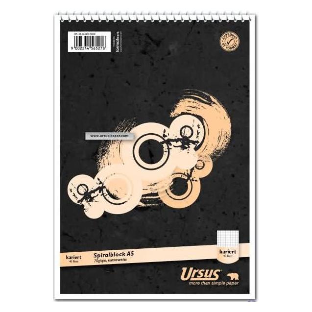 Ursus Spiralblock (A5, Kariert) (608541020)