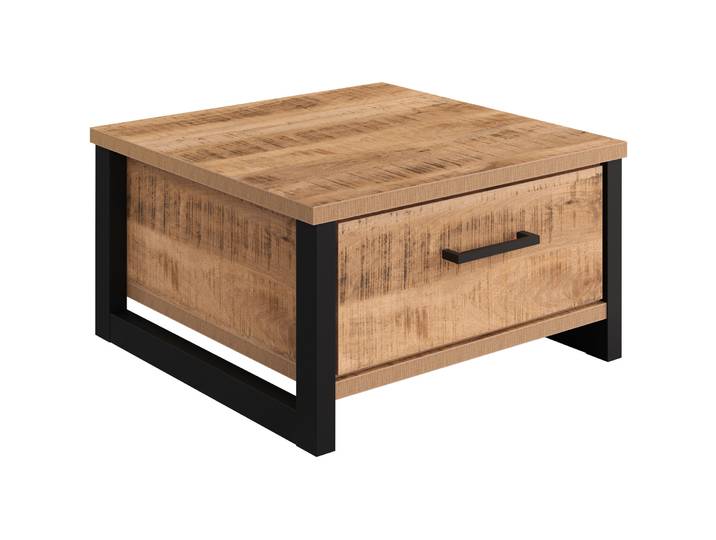 Salontisch Nyfler braun/schwarz Holz B 80 T 80 cm - Material: Holzwerkstoff - Salontisch