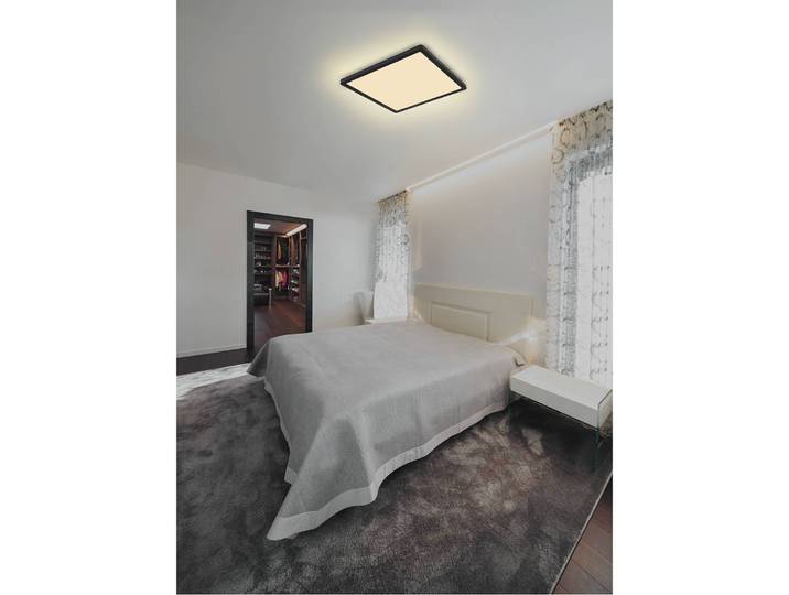 Plafonnier Sapana V 29 x 2 x 29cm Noir Matériau : Matière plastique Type de matière synthétique : Polypropylène LED non-remplaçables Module LED