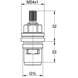 EICHELBERG Oberteil 440441 90 Grad für Standventil chrom, 44044100 44044100