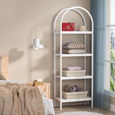 Bluebell "4-Tier Open Bookshelf, 70.8"" Wood Bookcase with Metal Frame for Home"