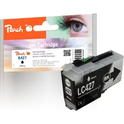 Peach, Druckerpatrone, Tintenpatrone schwarz kompatibel zu Brother LC-427BK