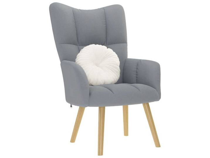 vidaXL Relaxsessel, Relaxsessel Hellgrau Stoff