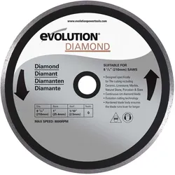 EVOLUTION Sägeblatt 210mm (7-14"") Diamantscheibe