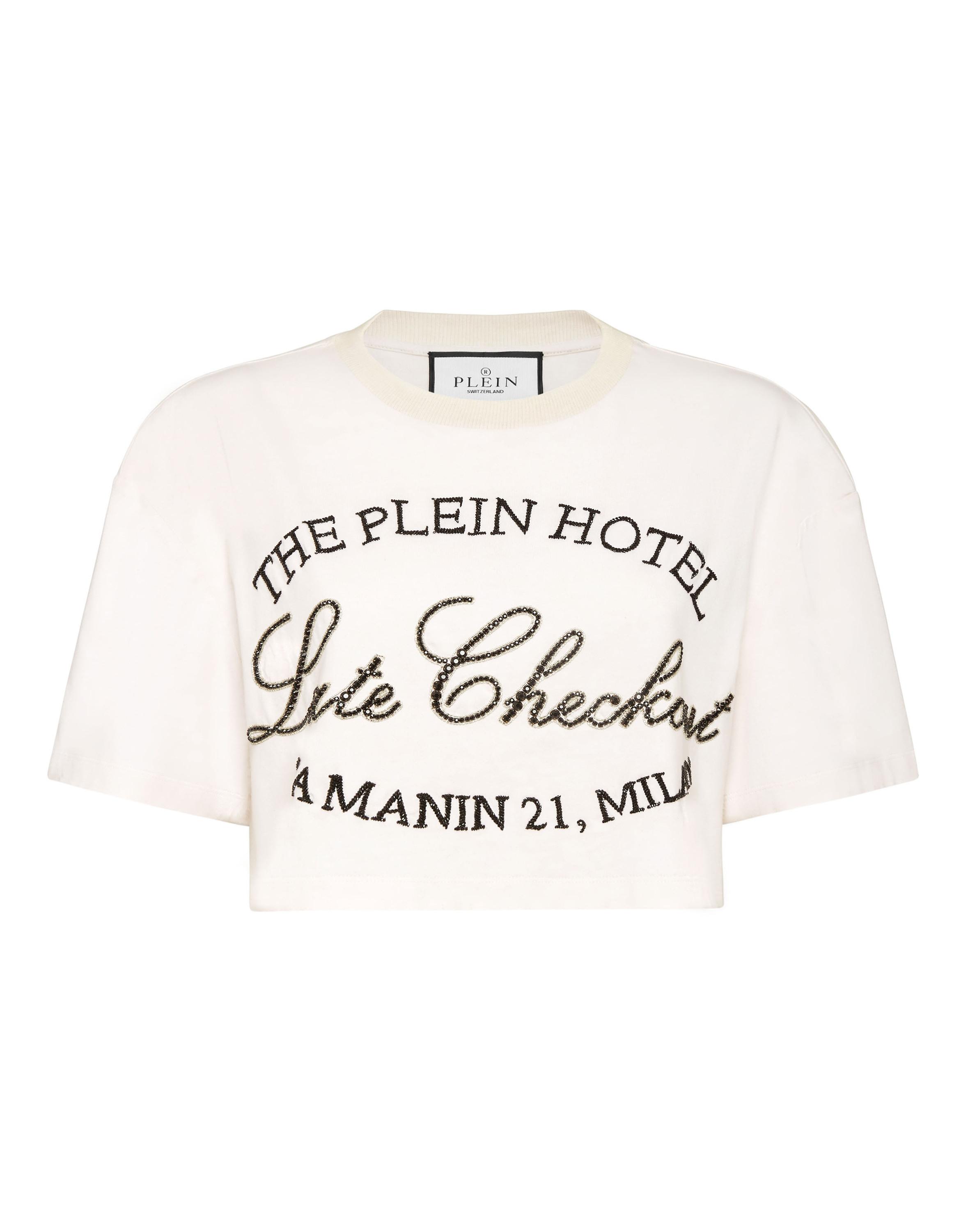 Cropped T-Shirt Late Checkout Crystal