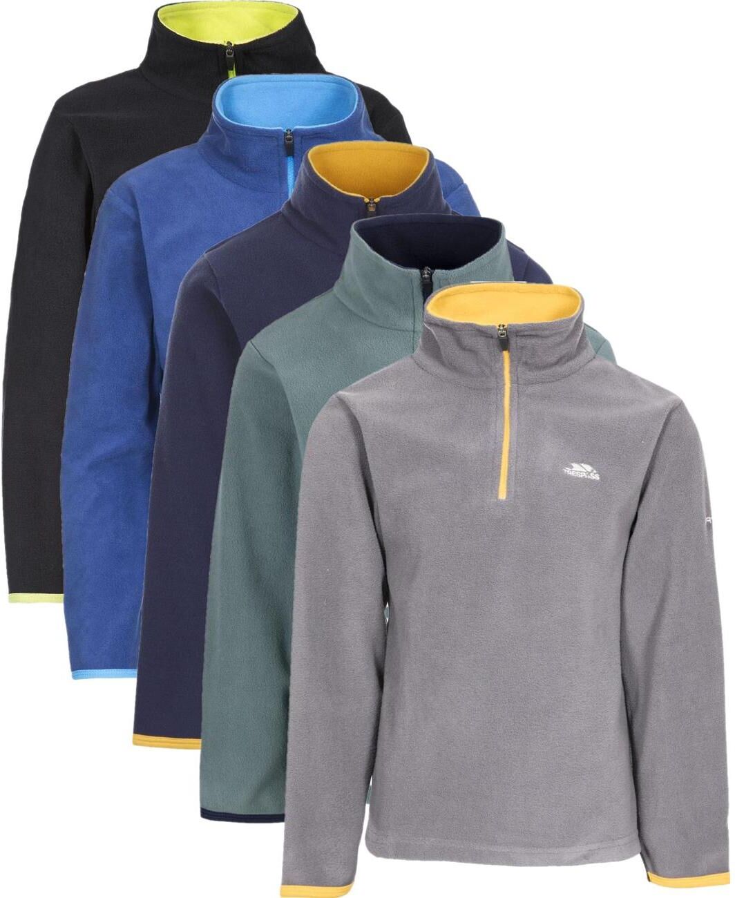 Trespass Etto - Male Microfleece At100  Spruce Green 3/4