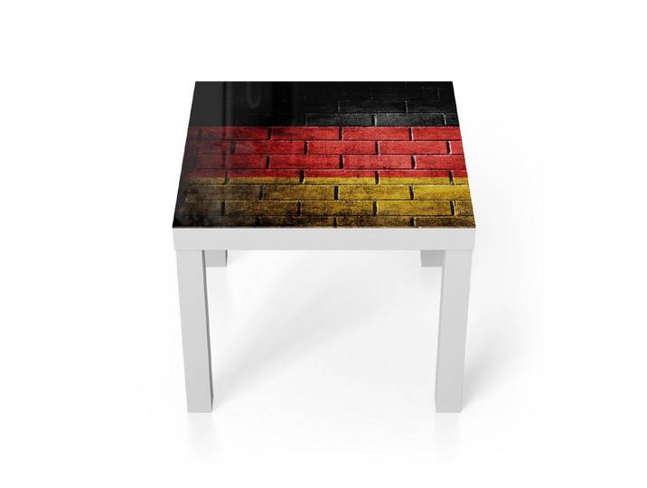 DEQORI Couchtisch 'Flagge der Einheit', Glas Beistelltisch Glastisch modern