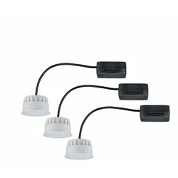 PAULMANN LED Modul Einbauleuchte 3-Step-Dim Choose Coin 3er-Set rund 50mm Coin 3x6W 3x470lm 230V dimmbar 2700K Satin