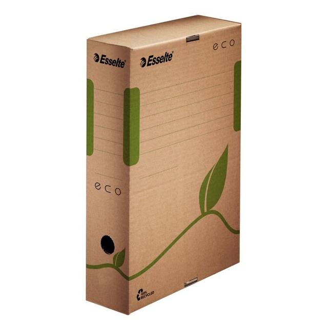 Dymo Esselte Archiv-Schachtel ECO, DIN A4, braun (B)80 mm aus 100% recycelter Pappe, zu 100% wiederverwer (A4) (623916)