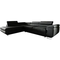 ECKSOFA Lyam 4 Sitzplätze Schwarz