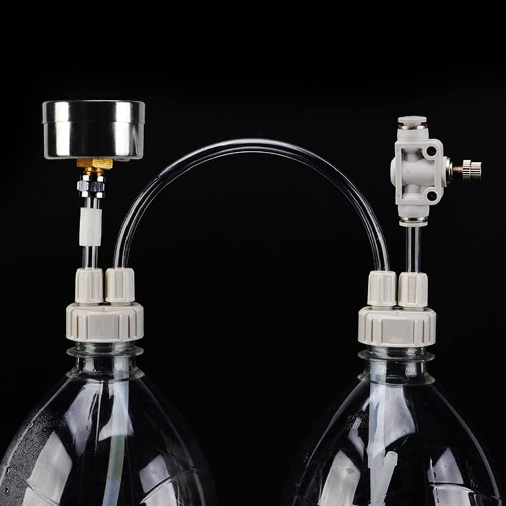 CO2 Generator Systeem Kit voor Aquatische Planten met Buis, Ventiel, Manometer en Flesdop