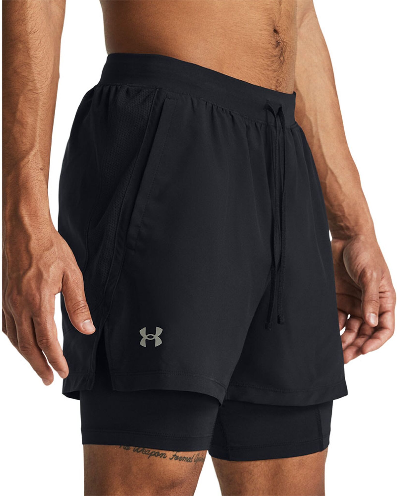 Under Armour Launch 5'' 2-in-1 shortsit (miehet) - Black, M