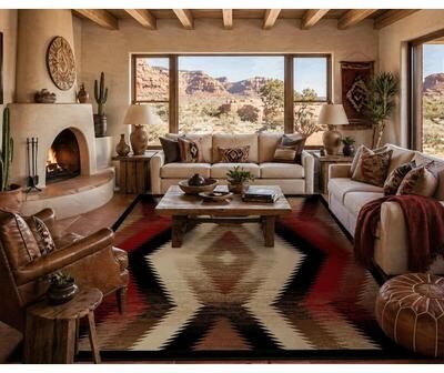 Mayberry Rug Hearthside Desert Night Multi Lodge Area Rug