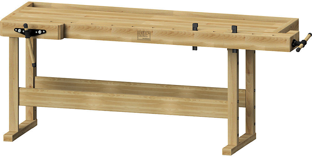 Profi-Schreiner-Hobelbank, mittelschwere Ausführung, Breite x Tiefe x Höhe 2220 x 850 x 890 mm ANKE