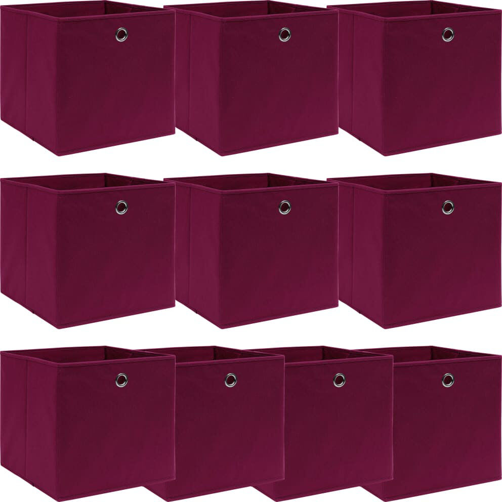 Rebrilliant Fabric Decorative Bin Dark Red