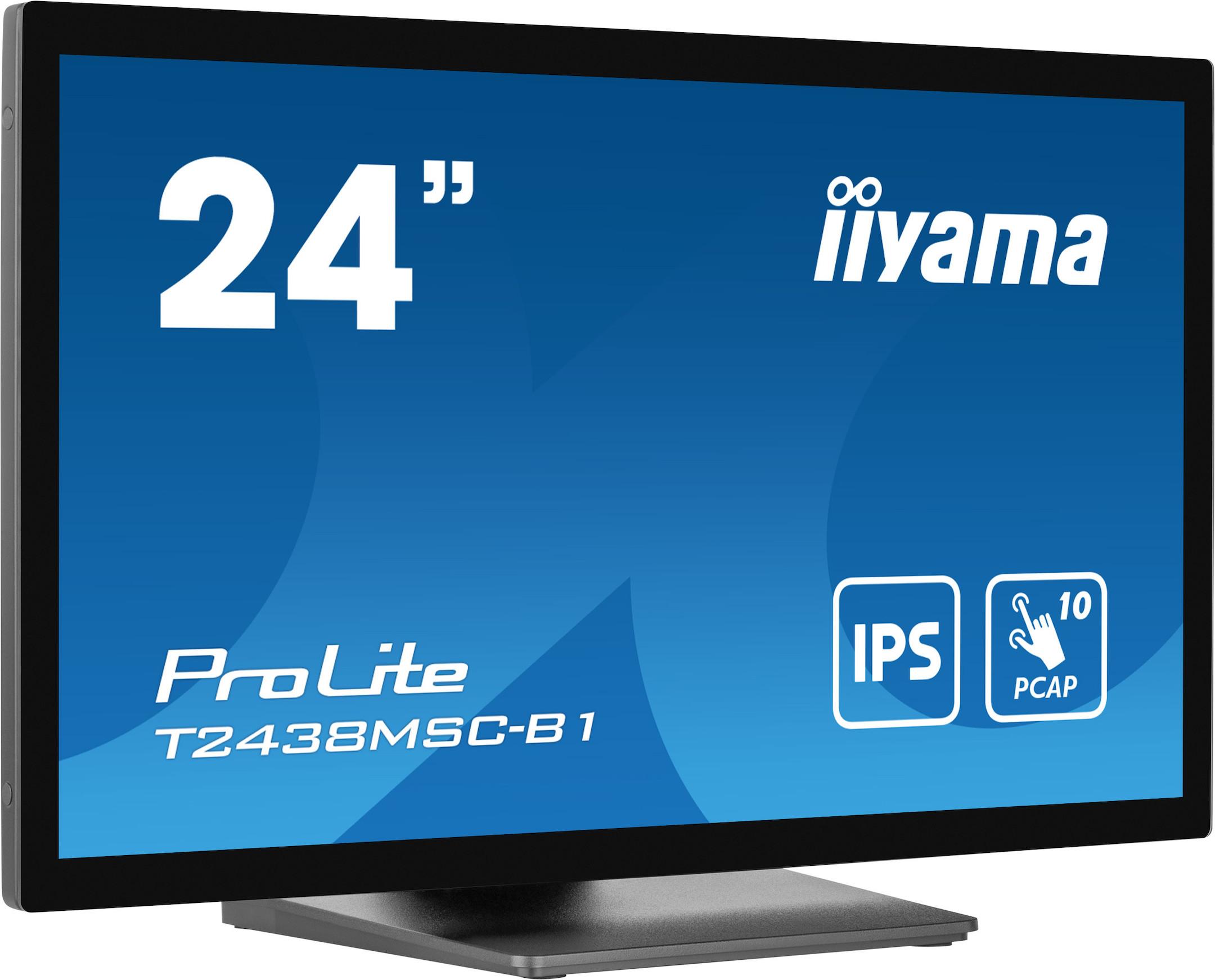 iiyama ProLite T2438MSC-B1, 60,5 cm (23.8"), 1920 x 1080 Pixel, Full HD, LED, 5 ms, Schwarz