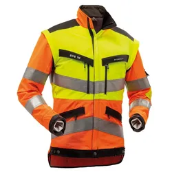 Forstjacke "CORDURA" 2-in-1 - XXL - leuchtorange/neongelb