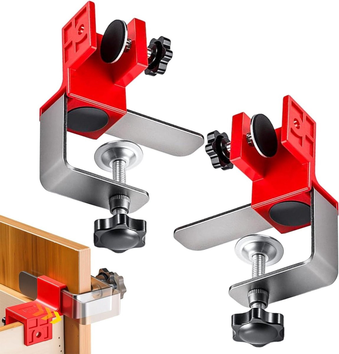 Montageklemmen Set voor Kastbevestiging - 2 Stuks - Zwart