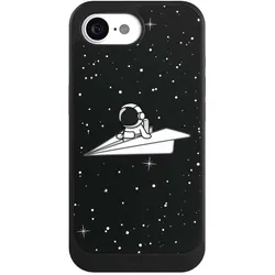 Nivocase Hülle für Apple iPhone 17e Handyhülle NIVOcore Case Schwarz Astronaut Comic Papier (Apple iPhone 17e), Smartphone Hülle, Schwarz