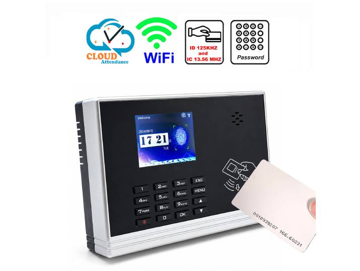 Système de gestion du temps et des présences des employés basé sur le cloud avec carte de proximité Wi-Fi, solution de gestion du personnel, système de pointage en ligne gratuit
