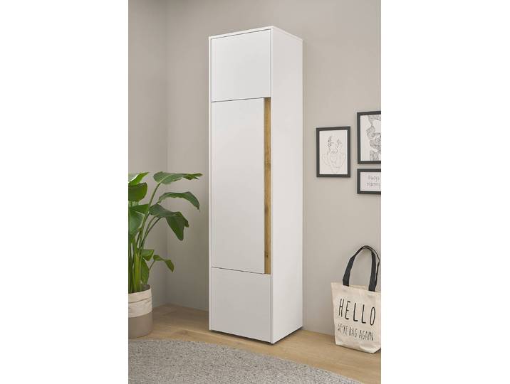 Schrank 200 cm 50 x 200 x 40cm Weiß/Weiß