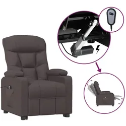 vidaXL, Sessel, Relaxsessel Elektrisch Dunkelbraun Stoff