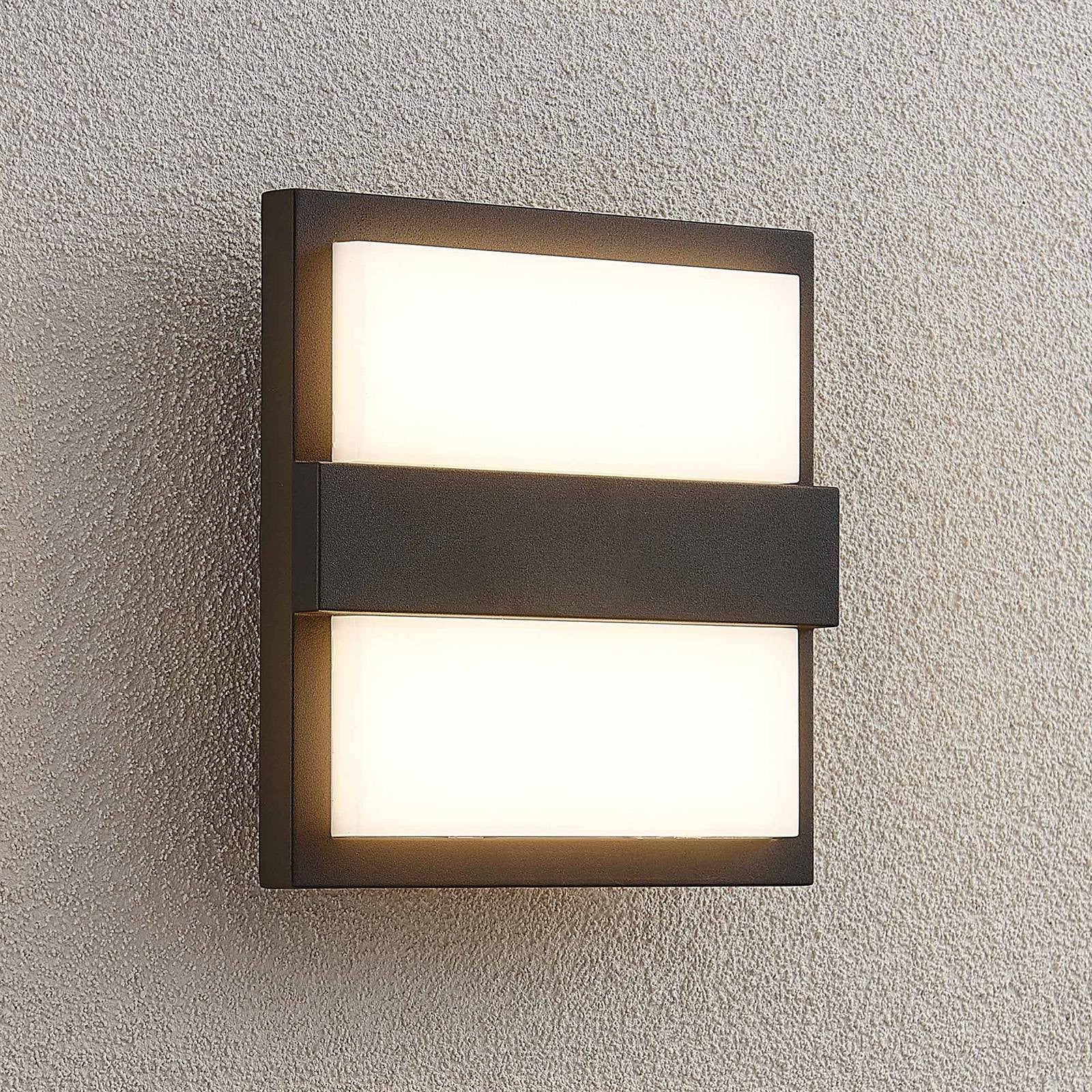 Lucande Gylfi LED Buitenwandlamp - Zwart - Modern - Aluminium