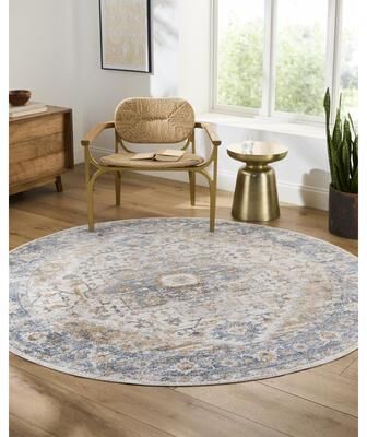 Livabliss Lillian Traditional Medallion Washable Area Rug