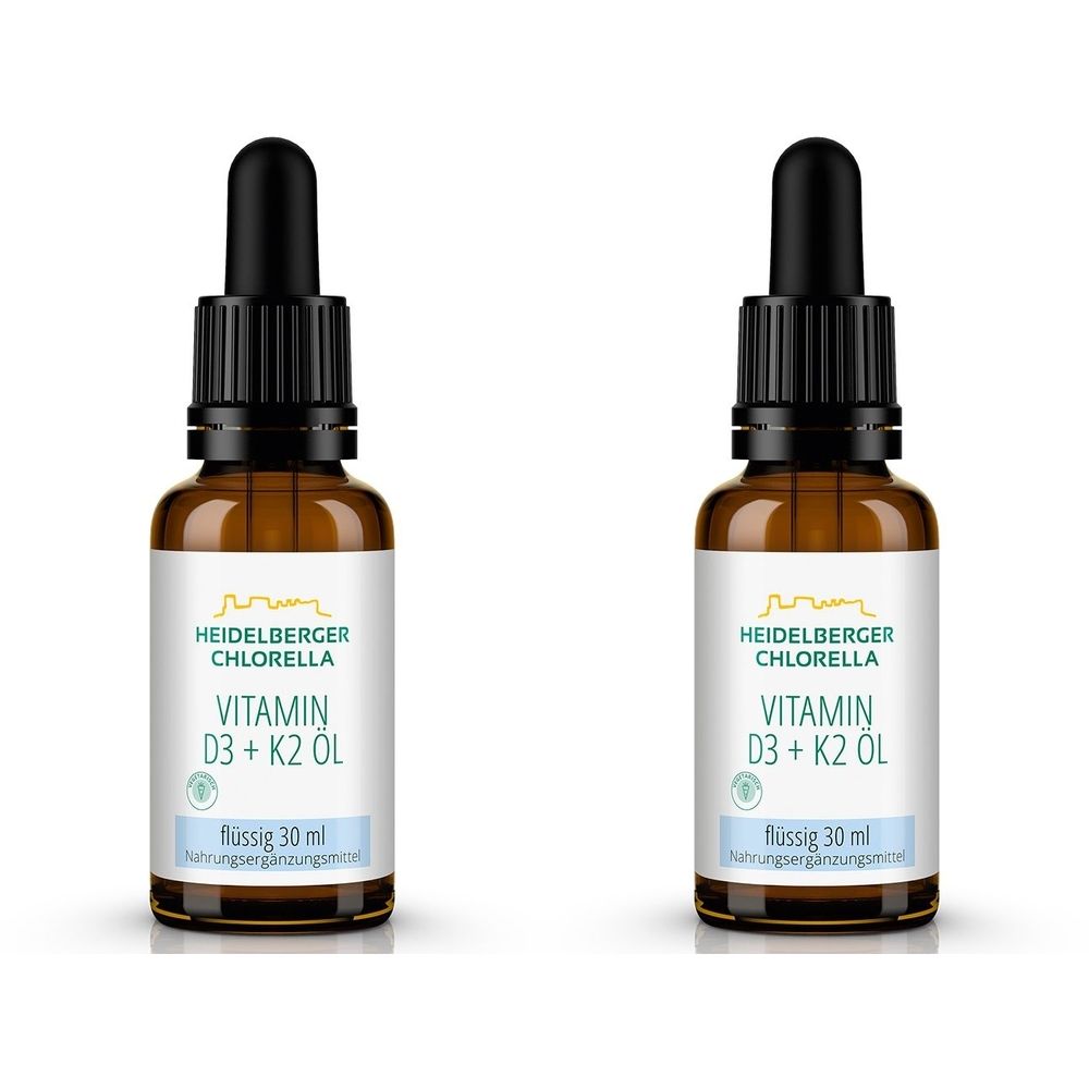 Vitamin D3+K2 Öl Tropfen zum Einnehmen 2x 2x30 ml