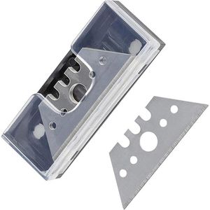 Wolfcraft Cuttermesser-Klingen Trapezklinge, 19mm aus Stahl, rostfrei, 5 Stück
