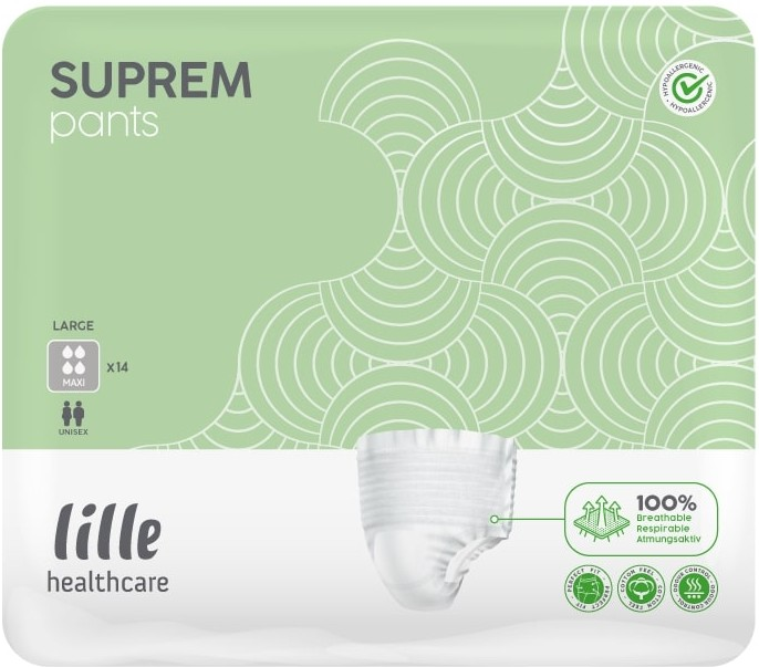 Lille Healthcare Lille Suprem Pants Maxi Large - 16 paquets de 14 protections