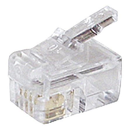 Shiverpeaks BASIC-S Modular-Stecker RJ10/14, ungeschirmt 4-polig, 4 Kontakte belegt, vergoldete Kontakte, im Pol (BS72039-10)