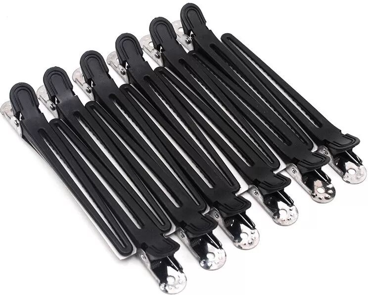 INF Entenschnabel-Haarspangen - Sicherer Halt, Schwarze Zinklegierung (12er-Pack)