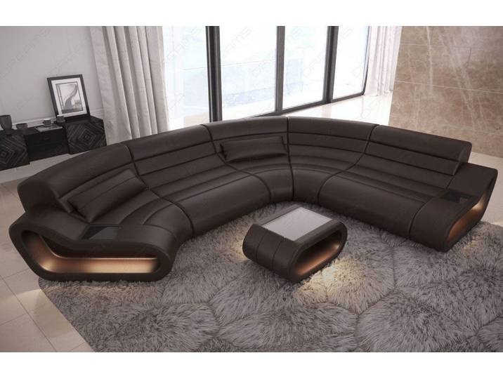 Leder Couch Concept C-Form Eleganz