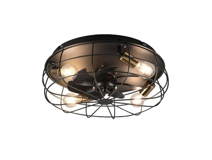 TRIO Trio Trondheim -tuuletinvalaisin 48 cm\, 4 x E27\, mattamusta