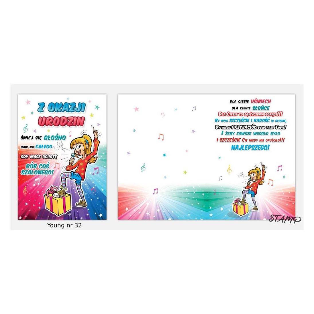 Stamp Junge B6 Karte + Umschlag Muster Nr. 32 Geburtstag (47995839)