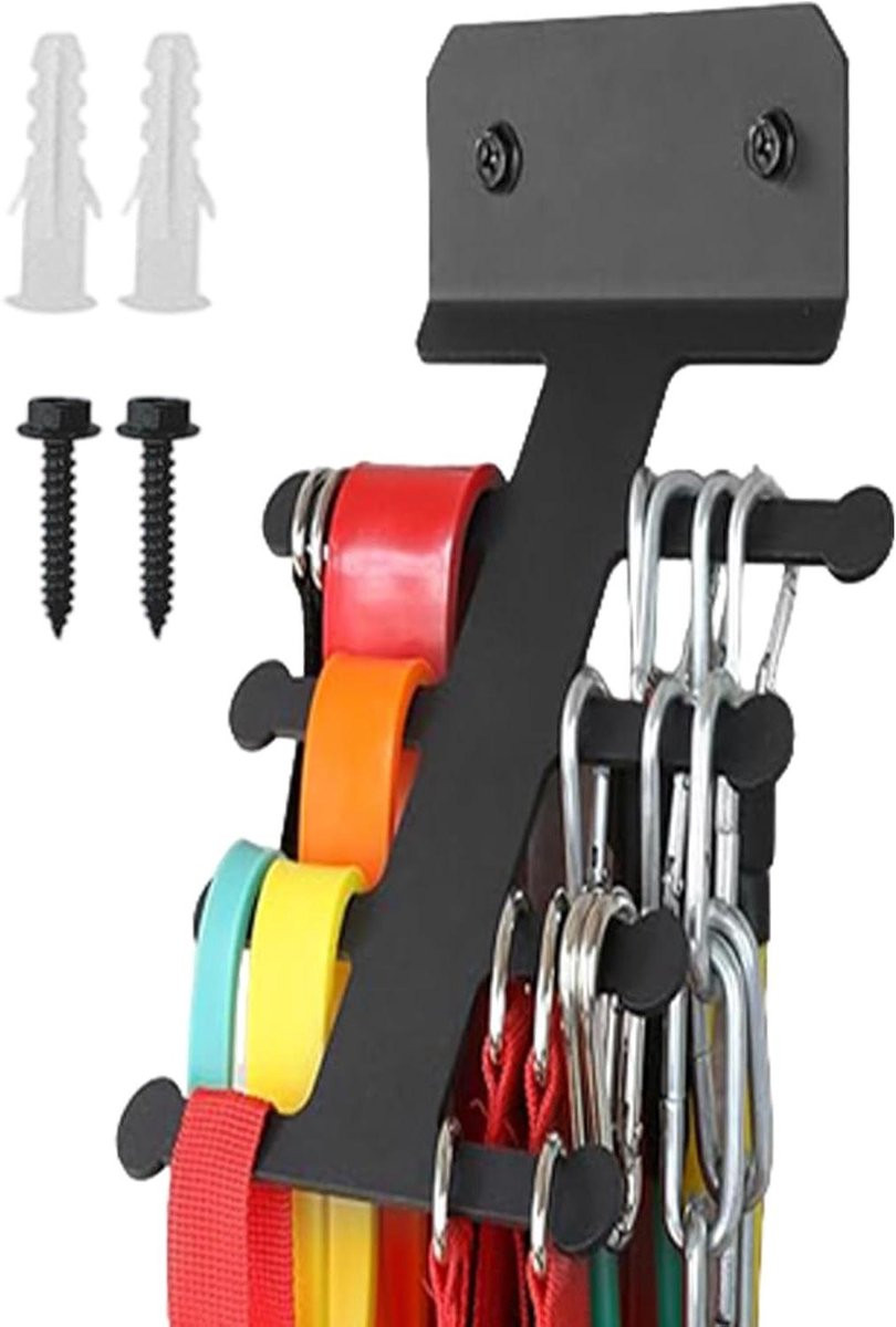Fitness Wandorganizer Halterrek voor Workout Opslag met Zware Lasten Haak, Metaal