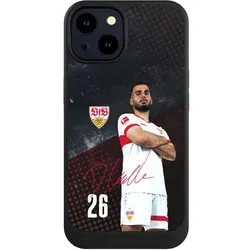 Nivocase Hülle für Apple iPhone 14 Handyhülle NIVOcore Case Schwarz Offizielles Lizenzprodukt VfB Stuttgart (Apple iPhone 14), Smartphone Hülle, Schwarz