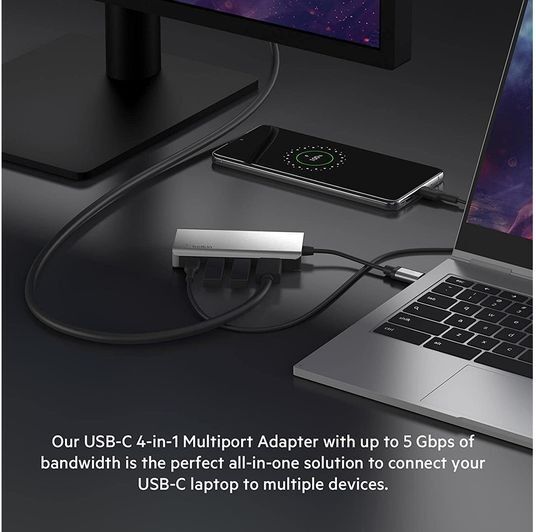 Belkin AVC006btSGY 4-Port USB Hub Silver